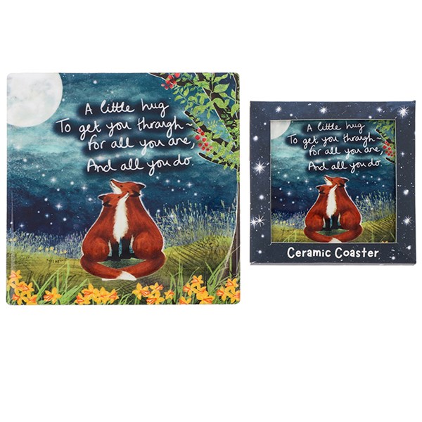 Fox Under The Moon Coaster Little Hug
