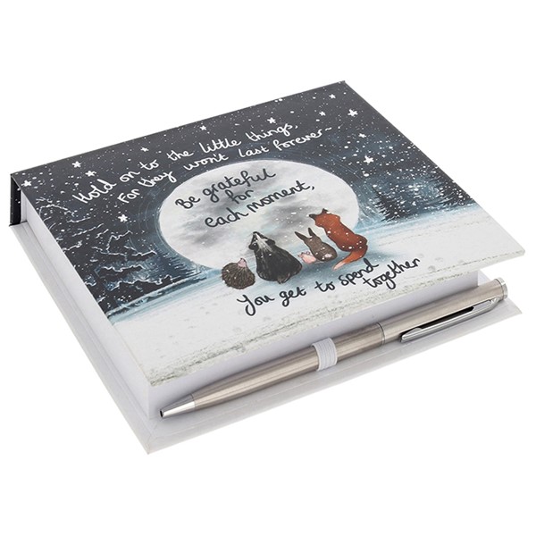 Fox Under The Moon Memo Block Be Grateful