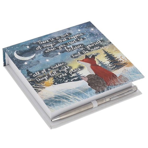 Fox Under The Moon Memo Block Believe