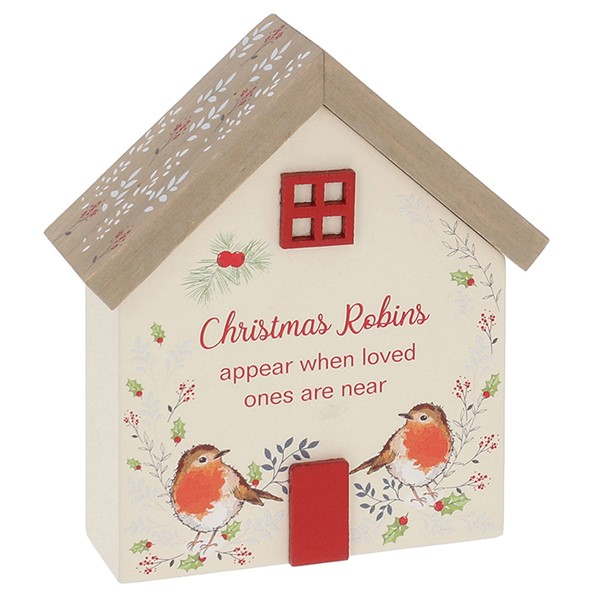 Winter Robins Appear House Plaque