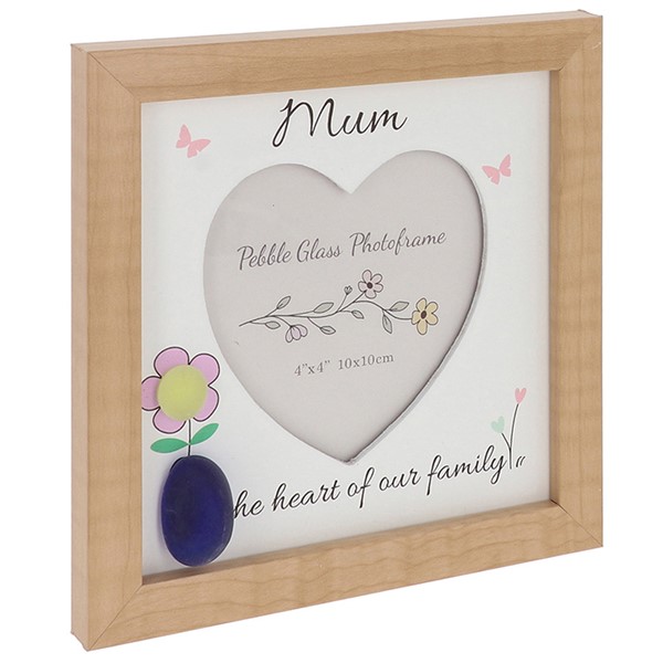 Pebble Glass Photo Frame Mum