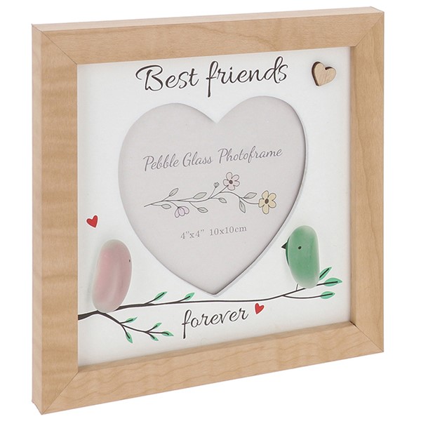 Pebble Glass Photo Frame Best Friends