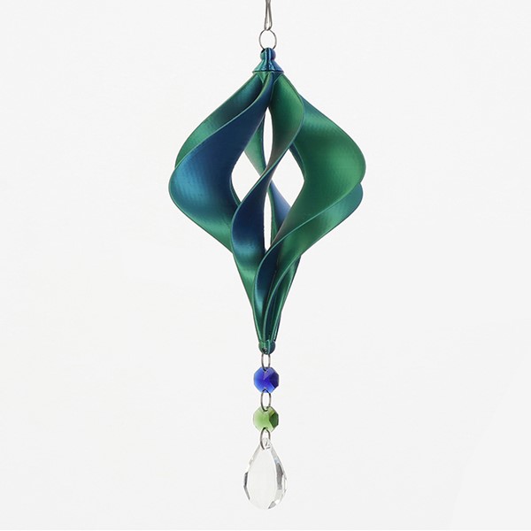 Shimmerz Twister Small Blue Wind Spinner