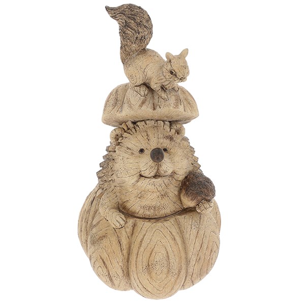 Woodgrain Pals Hedgehog In Pumpkin