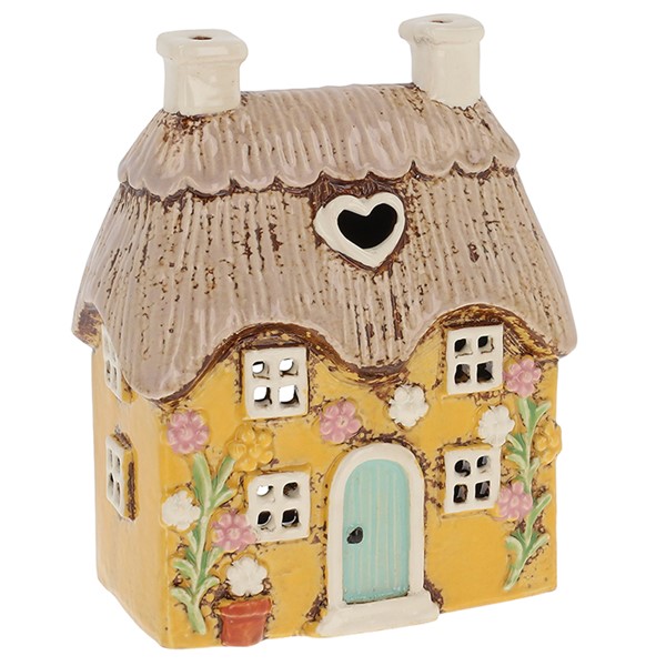Village Pottery Yellow Garden Thatch Tealight