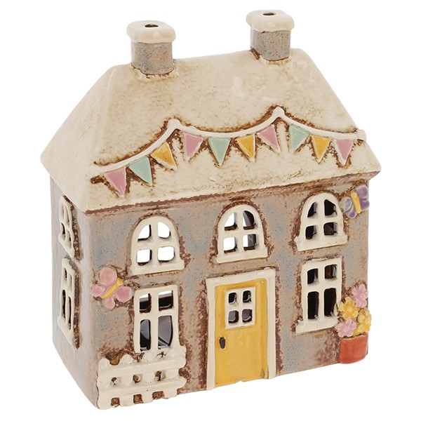 Village Pottery Garden Butterfly House Tealight