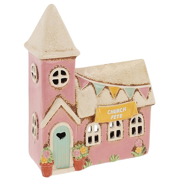 Village Pottery Garden Fete Church Tealight