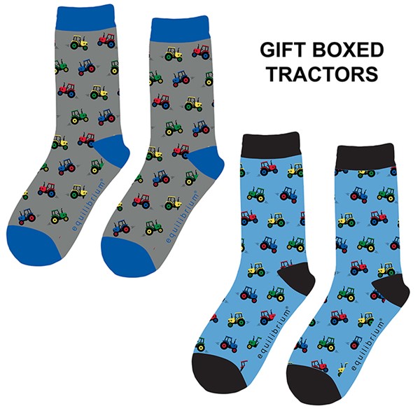 Men's Bamboo Socks Gift Box Tractors