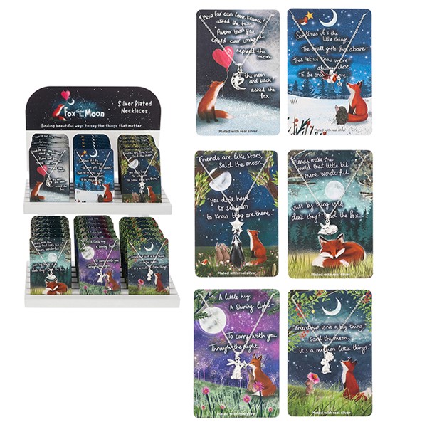 Fox Under The Moon Silver Plated Necklaces Starter Pack 36 + 1 FOC