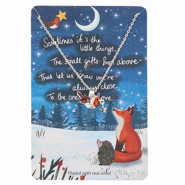 Fox Under The Moon Silver Plated Necklace Little Things