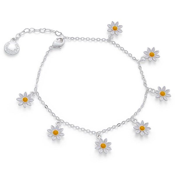 Daisy Chain Ditsy Daisy Silver Plated Bracelet