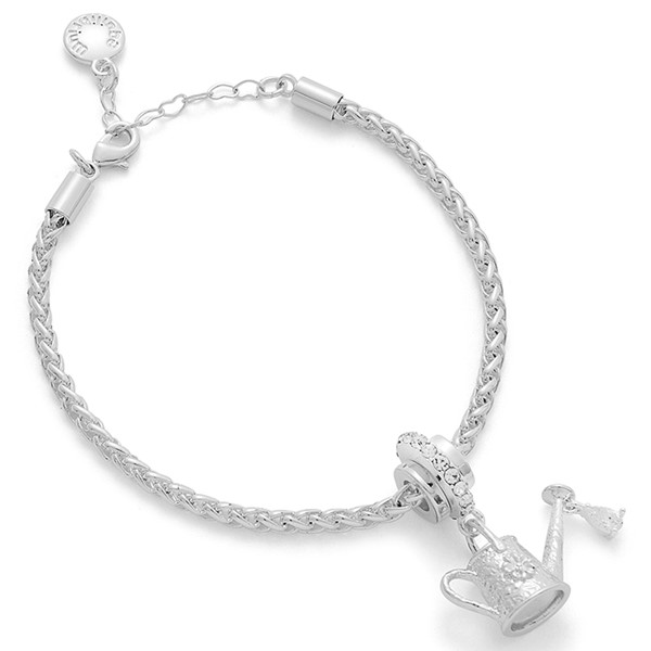 Secret Garden Drip Watering Can Silver Plated Bracelet