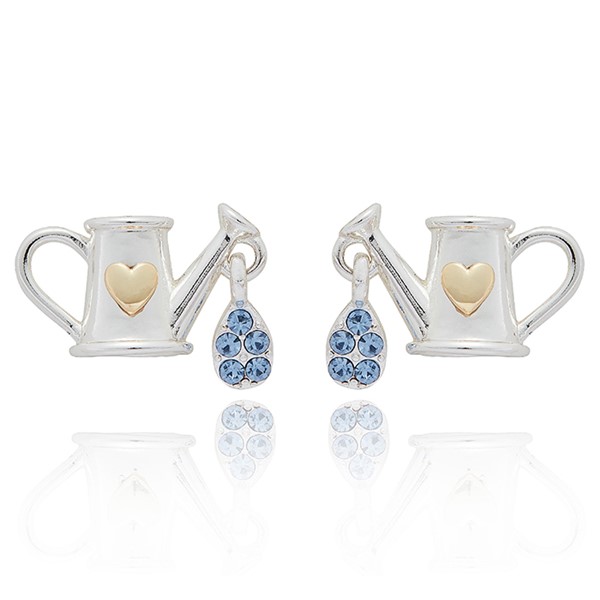 Secret Garden Two Tone Watering Can Earrings