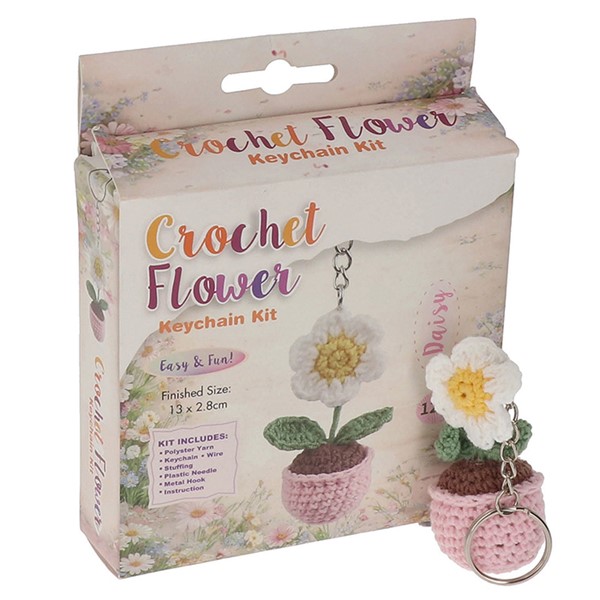 Creative Crochet Keyring Daisy