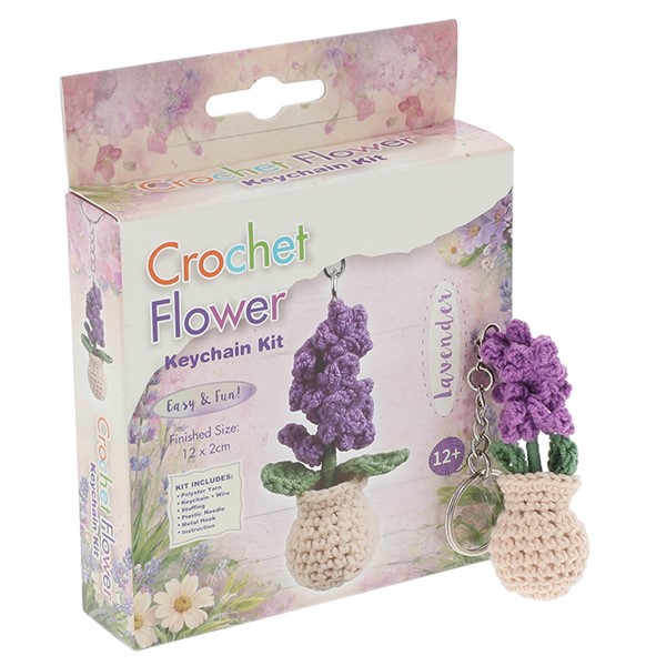 Creative Crochet Keyring Lavender