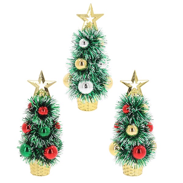 Xmas Tinsel Tree Small Assorted