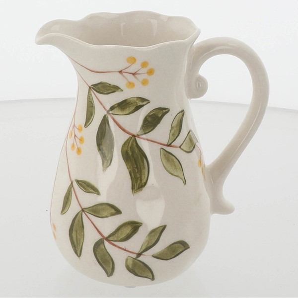 Hand Painted Green Jug Vase