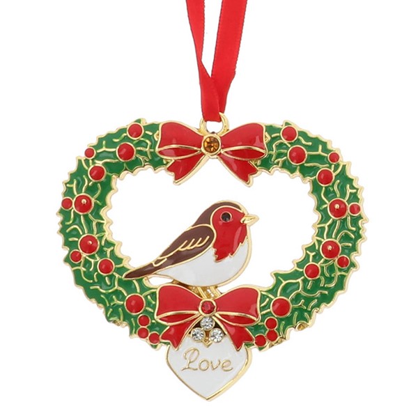 Xmas Treasures Robin Wreath