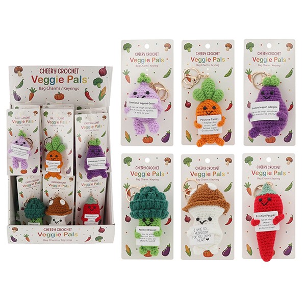 Cheery Crochet Bag Charm Veggie Pals