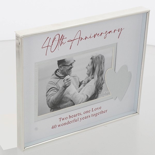Modern Occassion Frame 6x4 40th Anniversary