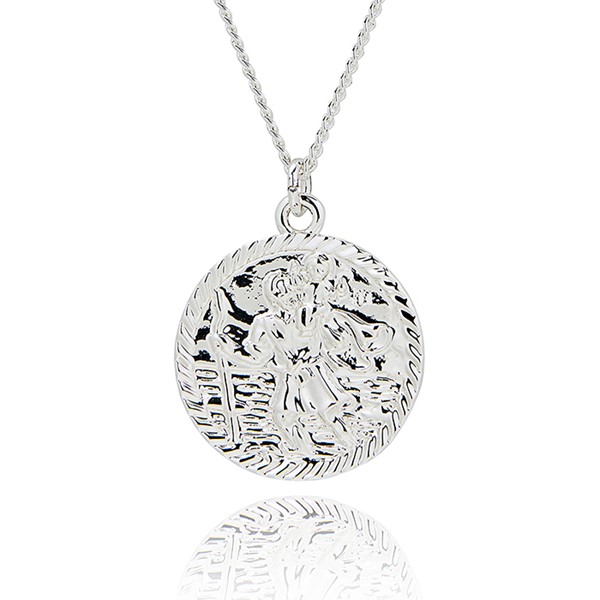 Equilibrium St Christopher Silver Plated Necklace