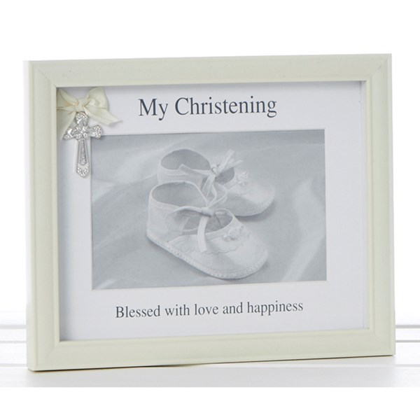 Christening Cross Frame 6x4