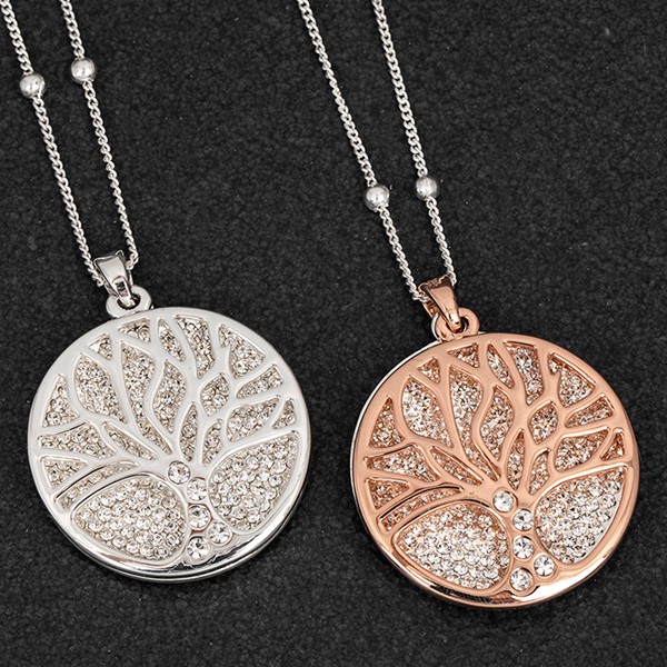 Equilibrium Filigree Disk Tree Long Necklace