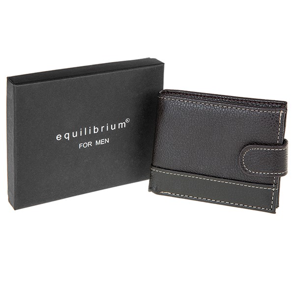 EQ For Men Stitched Wallet Brown