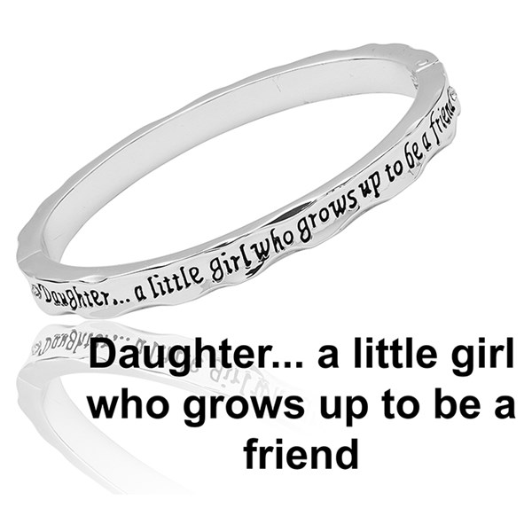 Equilibrium Silver Plated Hinged Bangle Daughter