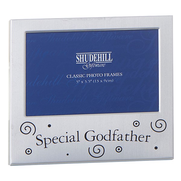 Satin Silver Occasion Frame Special Godfather 5x3
