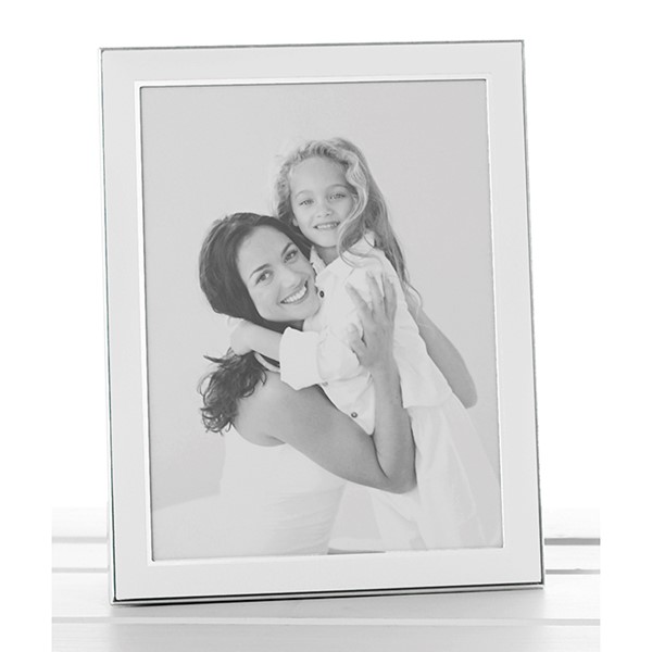 Plain White Silver Promotion Frame 4x6