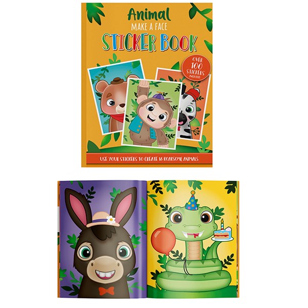 Animal Make-A-Face Sticker Book