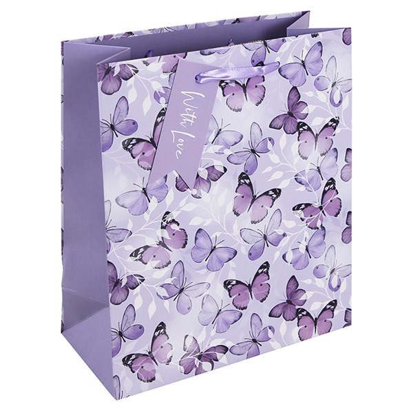 Butterfly Gift Bag Medium Purple