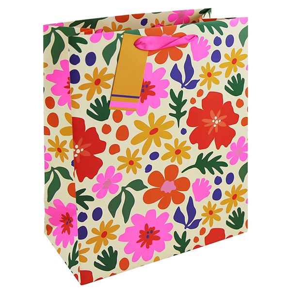 Bright Floral Gift Bag Large