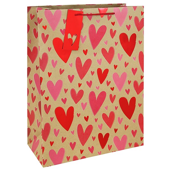 Kraft Hearts Bag XLarge