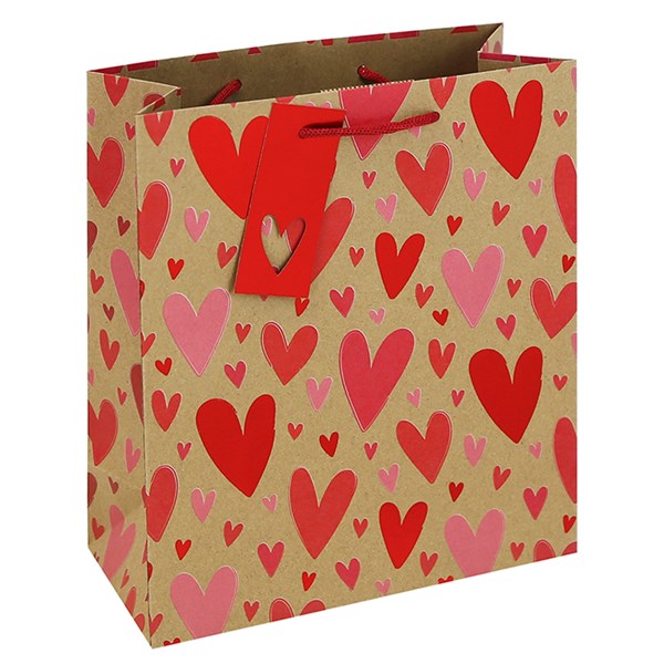 Kraft Hearts Bag Medium