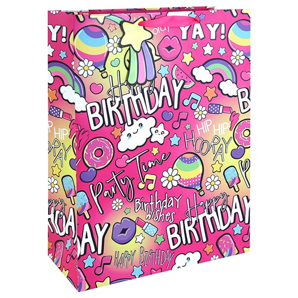 Girly Text Bag XLarge