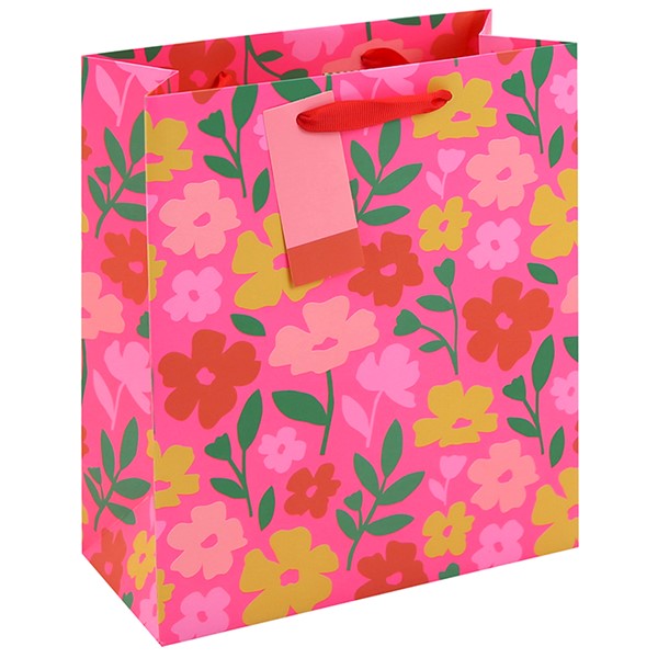 Neon Floral Gift Bag Medium