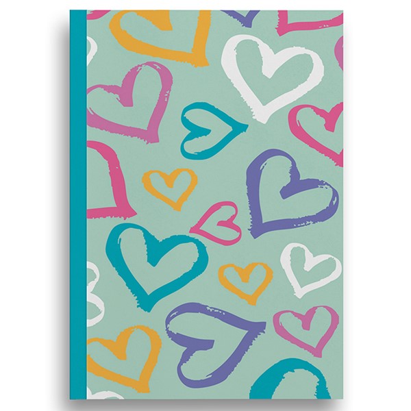 Jolipad Painted Hearts A5 Notepad 24s