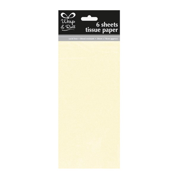 6 Sheet Tissue Paper Cream