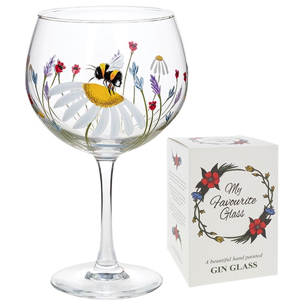 My Favourite Glass Bee Garden Gin Glass