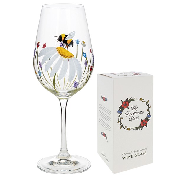 My Favourite Glass Bee Garden Wine Glass