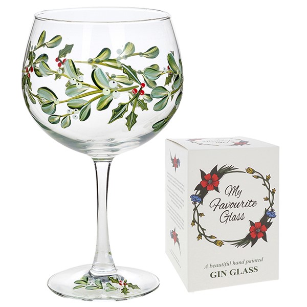 My Favourite Glass Xmas Berry Gin Glass