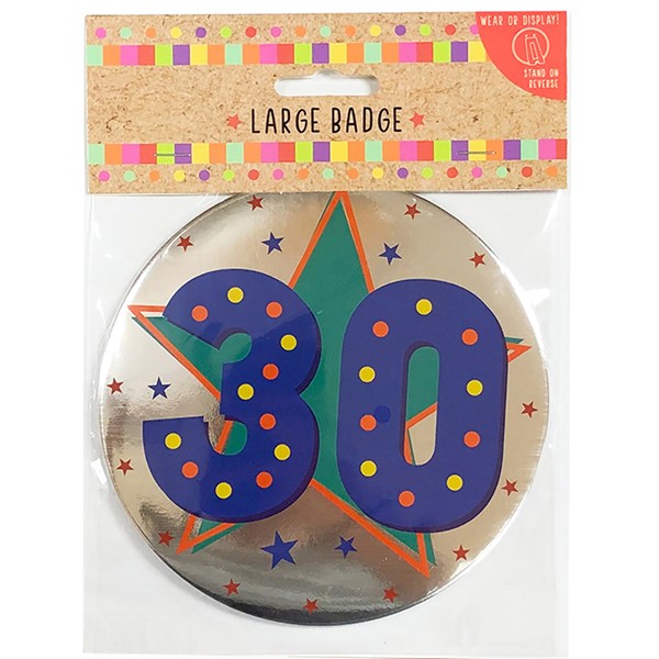 Party Large Tin Badge 30