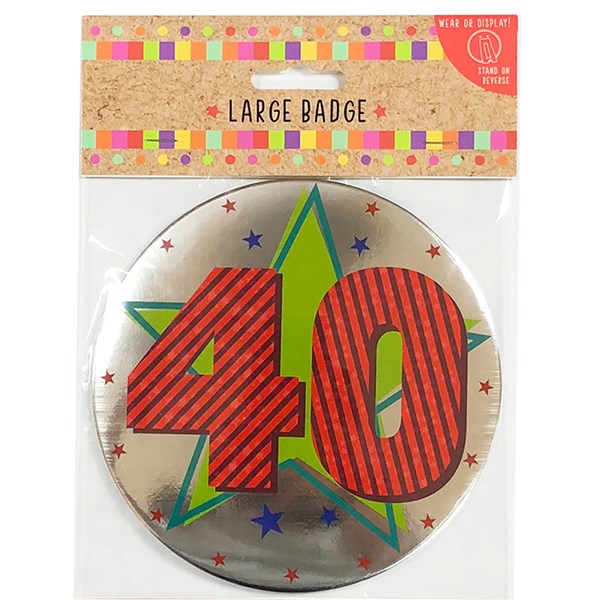 Party Large Tin Badge 40