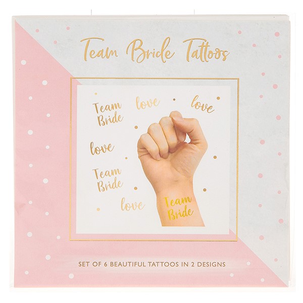 Party Set of 6 Team Bride Tattoos