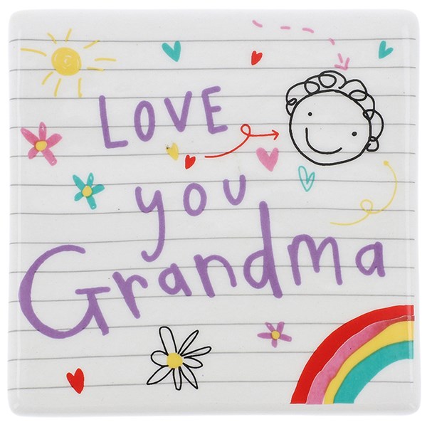 School Book Coaster Grandma