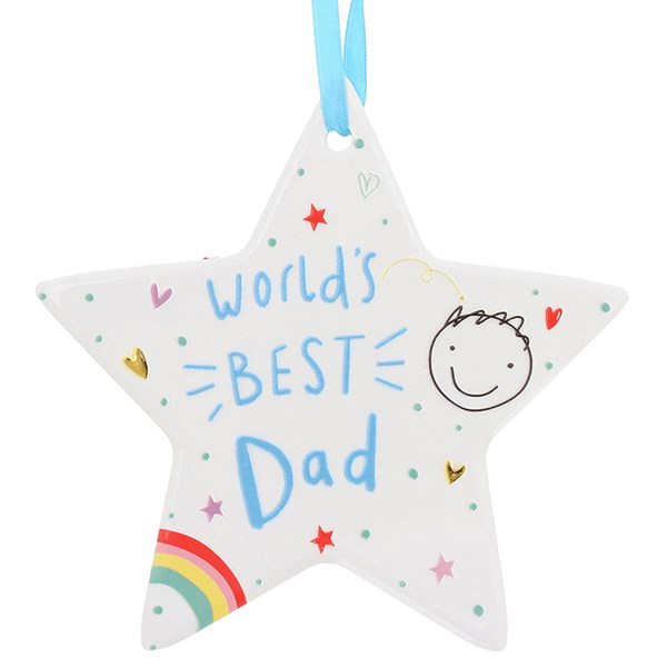 Scribble Plaque Best Dad