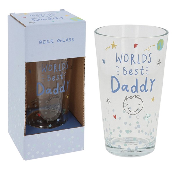 Scribbles Daddy Beer Glass