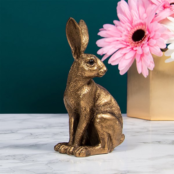 Reflections Bronze Hare Sitting